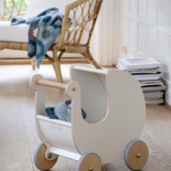 sebra Puppenkinderwagen aus Holz weiß 3005302 - 03