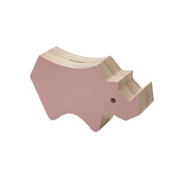 sebra Spardose aus Holz, Nashorn, altrosa 3017202 - 01