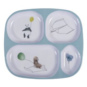 sebra Melamin-Menüteller mit 4 Fächern, In the Sky, wolkenblau 7001110 - 01