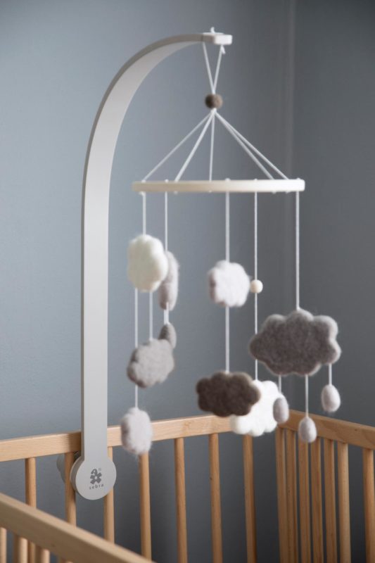 Sebra Mobile-Halter aus Holz grau 8021301 02