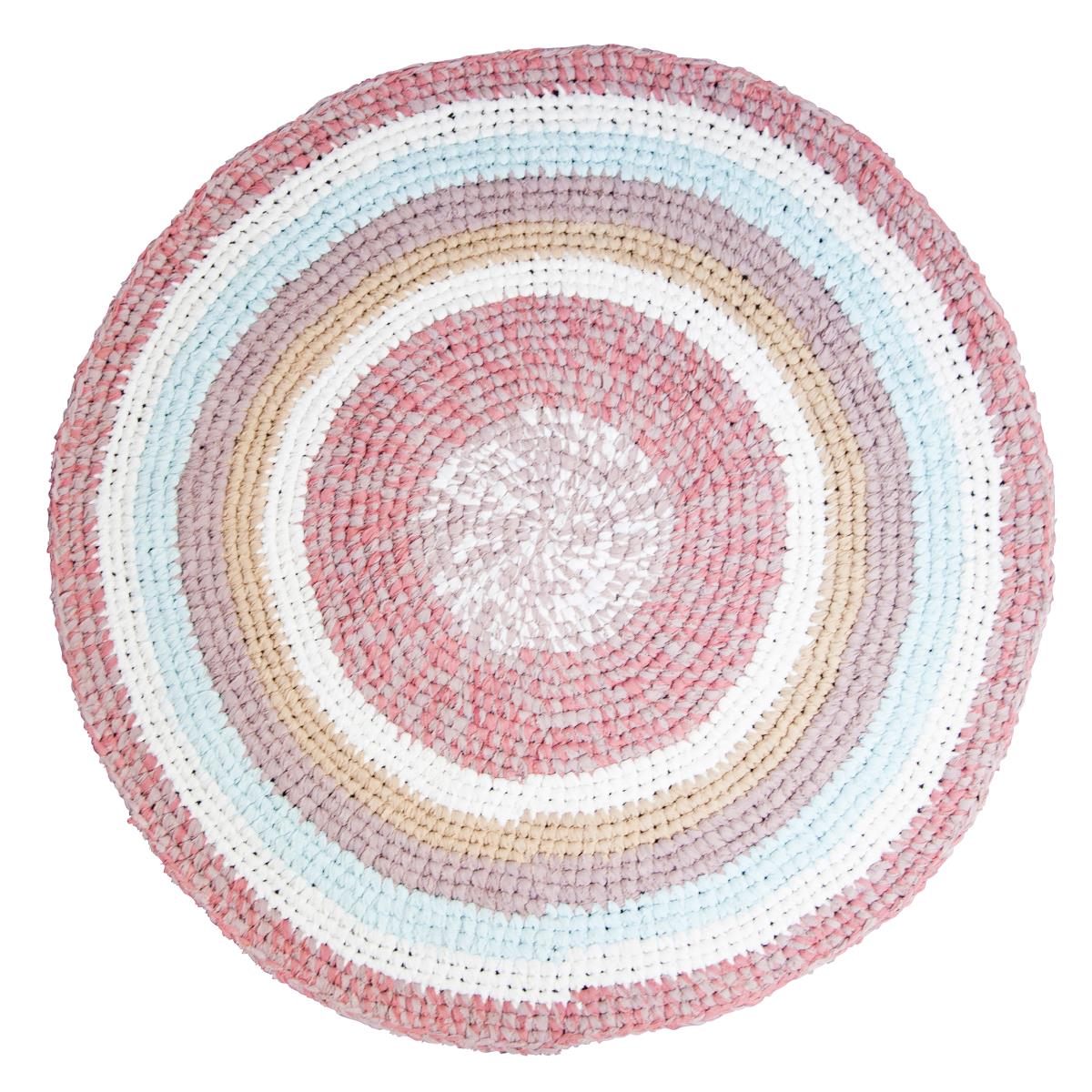 Sebra Teppich Pulverrosa Melange Hakelteppich 120cm Hipster Baby