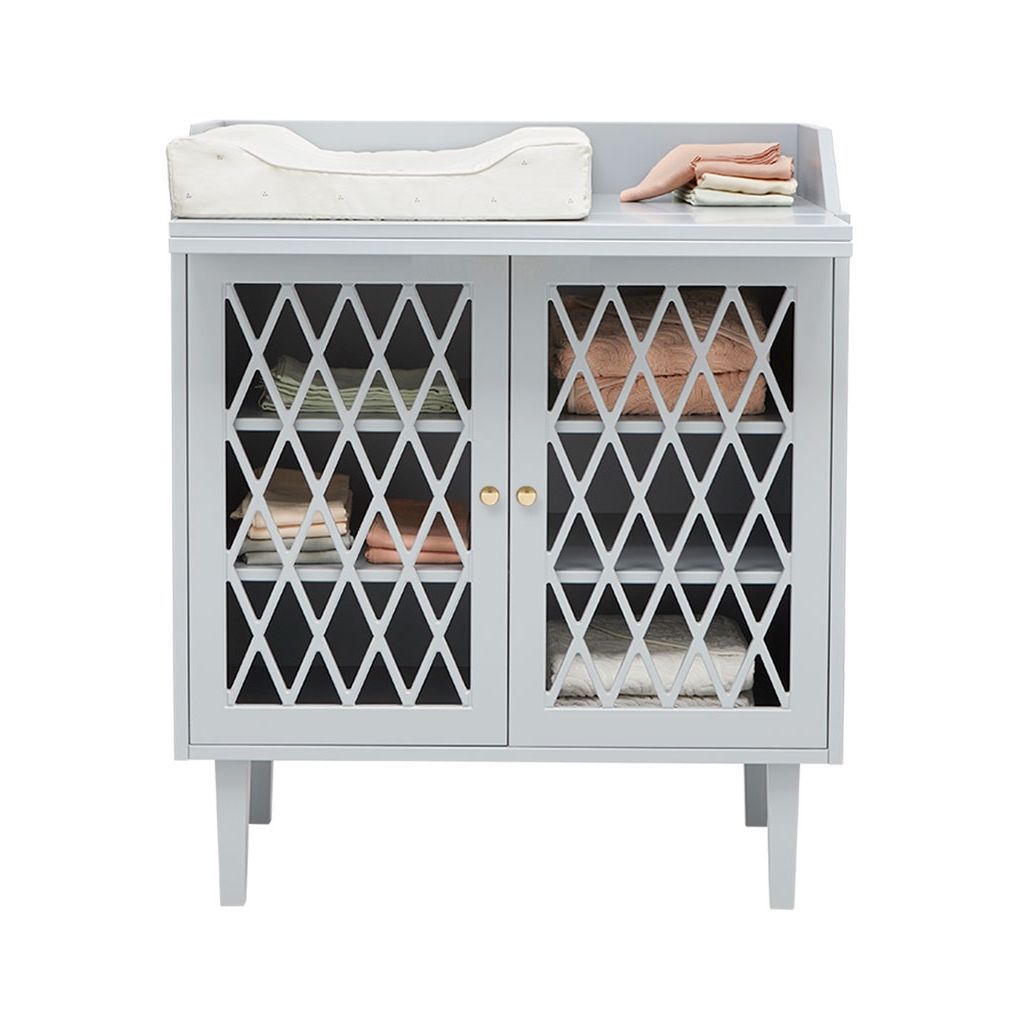 Cam Cam Wickelkommode Harlekin „Grau“ 01