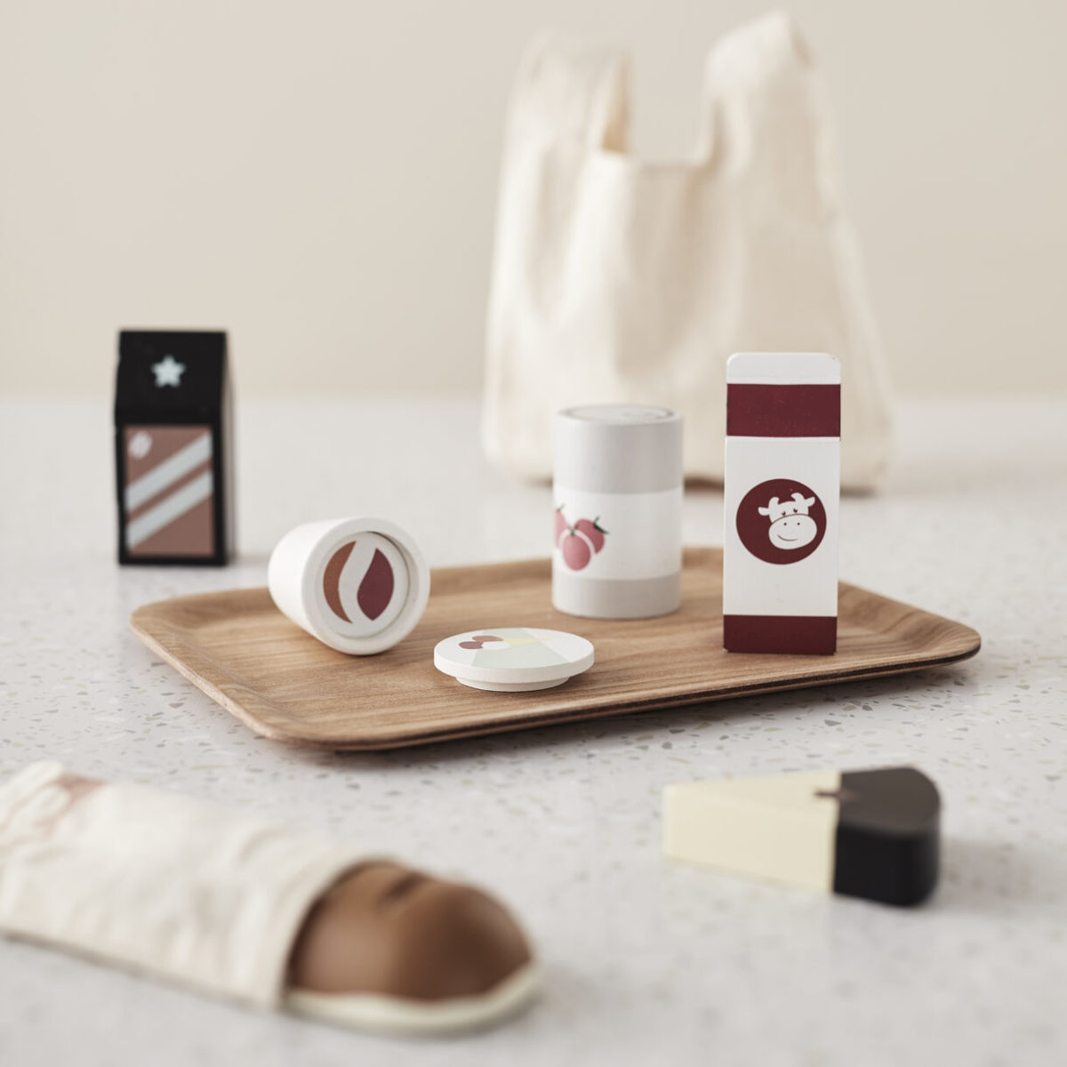 Kids Concept Lebensmittel-Set mit Brett