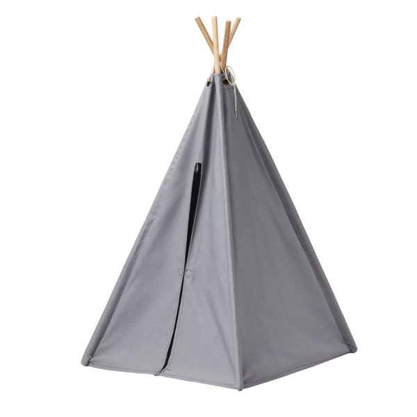 Kids Concept Tipi Zelt Mini grau geschlossen