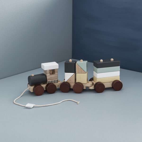 Kids Concept Zug Edvin mit Holzklötzen Mood