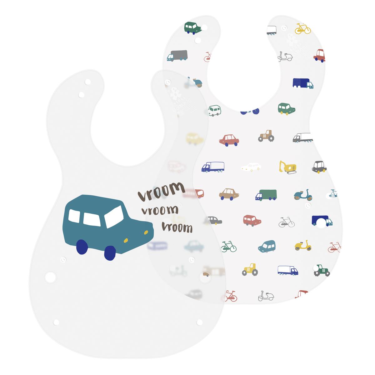 Sebra Kunststoff Lätzchen Little Driver, 2er Set