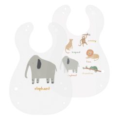 Sebra Kunststoff Lätzchen Wildlife, 2er Set