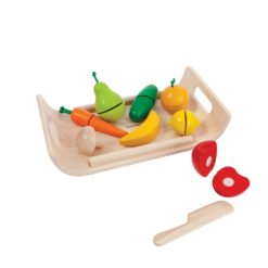 PlanToys Obst & Gemüse mit Schneidebrett