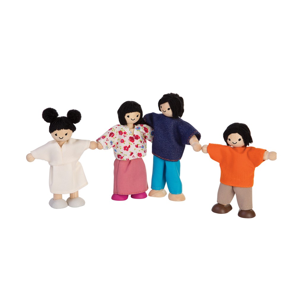 PlanToys Puppenfamilie Asien, Puppenhauspuppen