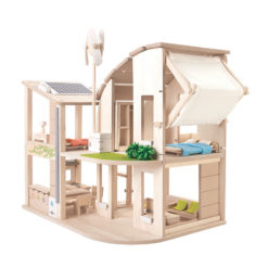 PlanToys Puppenhaus Öko möbliert