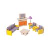 PlanToys Wohnzimmer Neo Puppenhausmöbel-Set