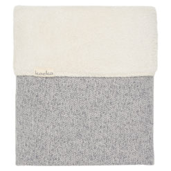 koeka Babydecke Vigo Teddy sparkle grey : pebble, 70x100cm