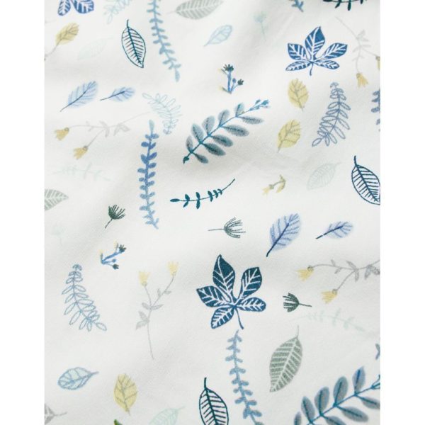 Cam Cam Baby Bettwäsche „Pressed Leaves Blue“ Muster