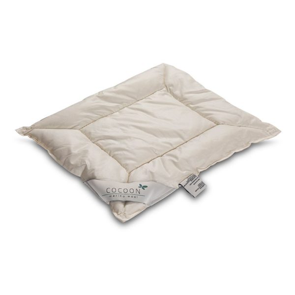 Cocoon flaches Baby Kopfkissen aus Merino Wolle – 40x45cm
