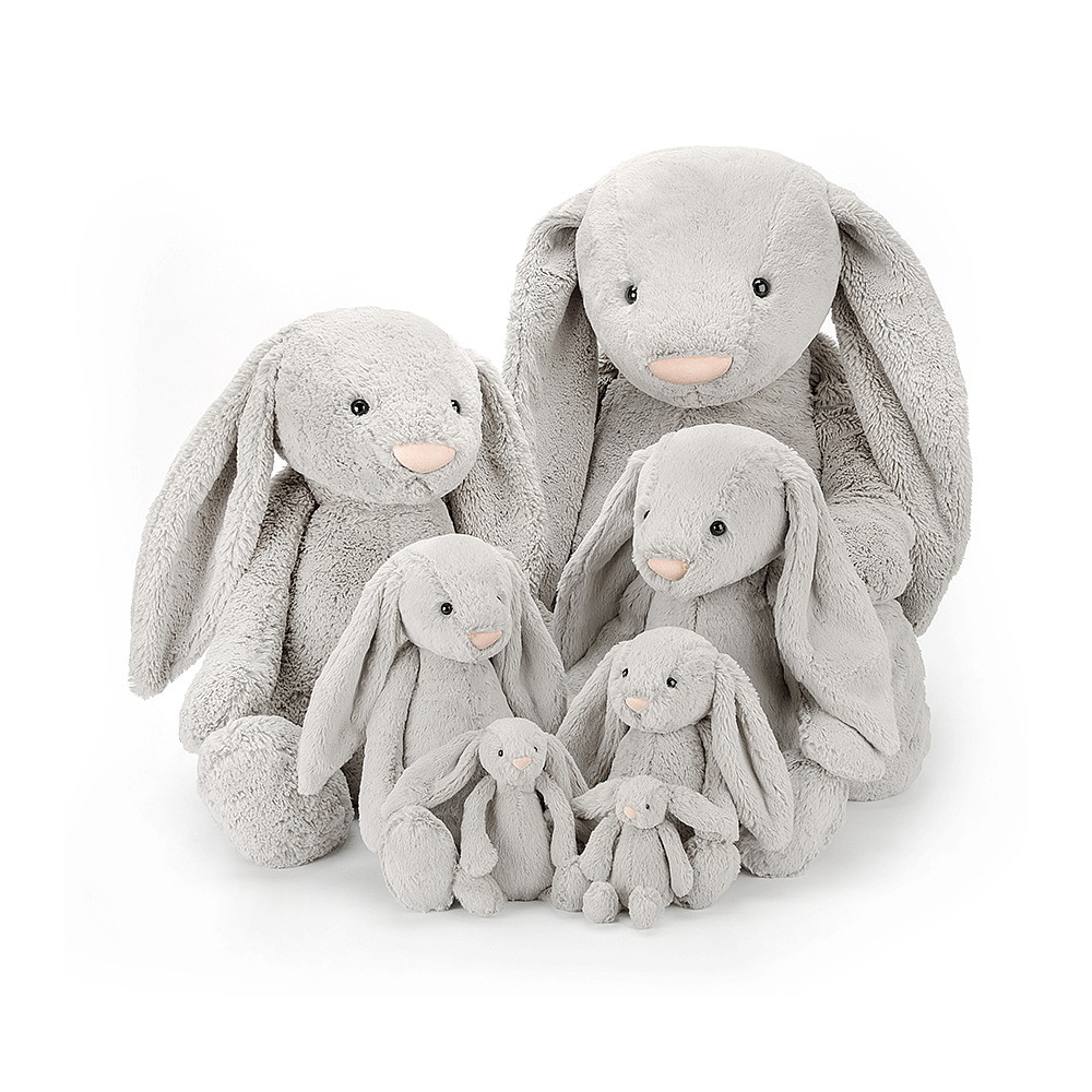 Jellycat Kuscheltier Bashful Silver Bunny 108 cm Hipster Baby