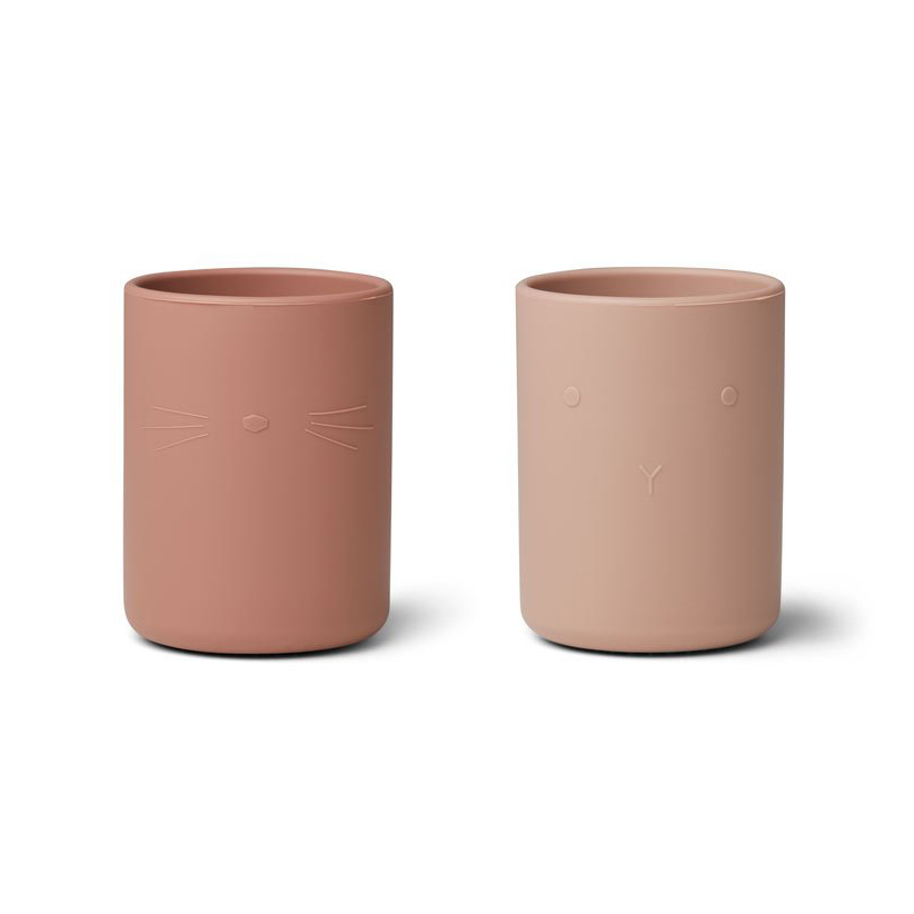 Liewood Ethan Becher „Rose mix“ aus Silikon, 2er-Set