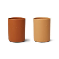 Liewood Ethan Becher „Yellow mix“ aus Silikon, 2er-Set