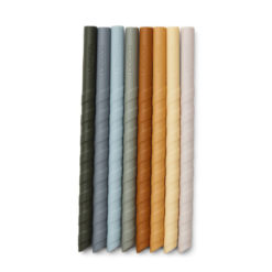 Liewood Zoe Strohhalme „Blue multi mix“ aus Silikon, 8er-Set