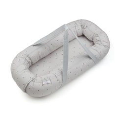 Liewood Gro Babylift : Babynest „Classic dot dumbo grey“