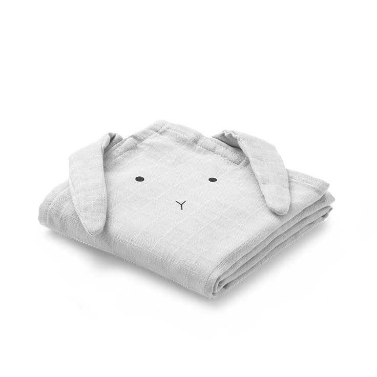 Liewood Hannah Musselin-Tücher „Rabbit dumbo grey“, 2er Set