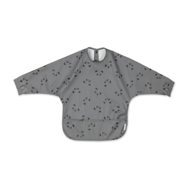 Liewood Merle Lätzchen mit Ärmeln „Panda stone grey“