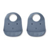 Liewood Tilda Silikon Lätzchen „Rabbit blue wave“, 2er Set