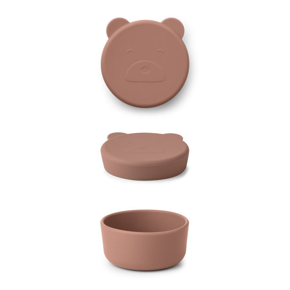 Liewood Carrie Snackbox Mr Bear „dark rose“, klein
