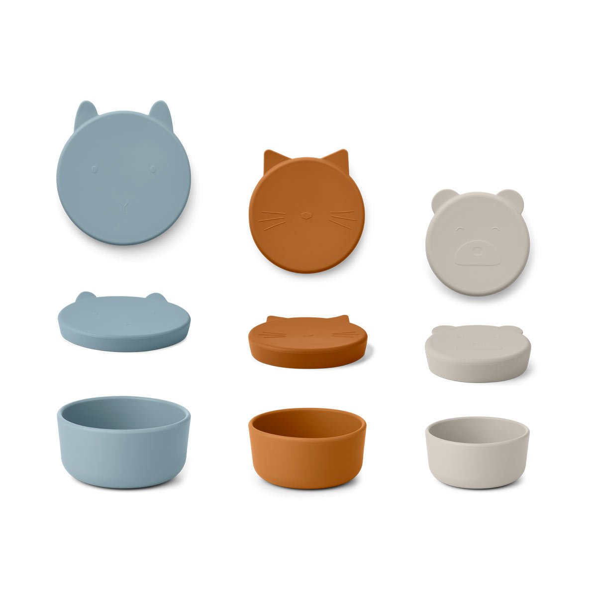 Liewood Corgan Snackbox 3er-Set „Blue multi mix“