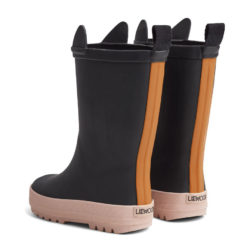 Liewood River Regenstiefel „Black : rose mix“ hinten