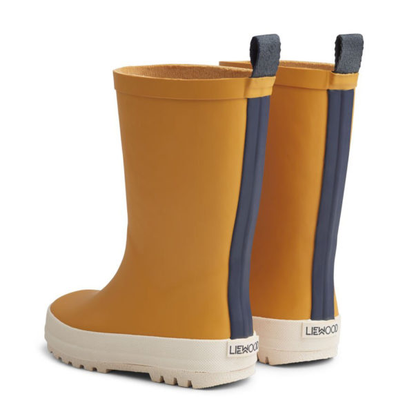 Liewood River Regenstiefel „Yellow mellow : creme“ hinten