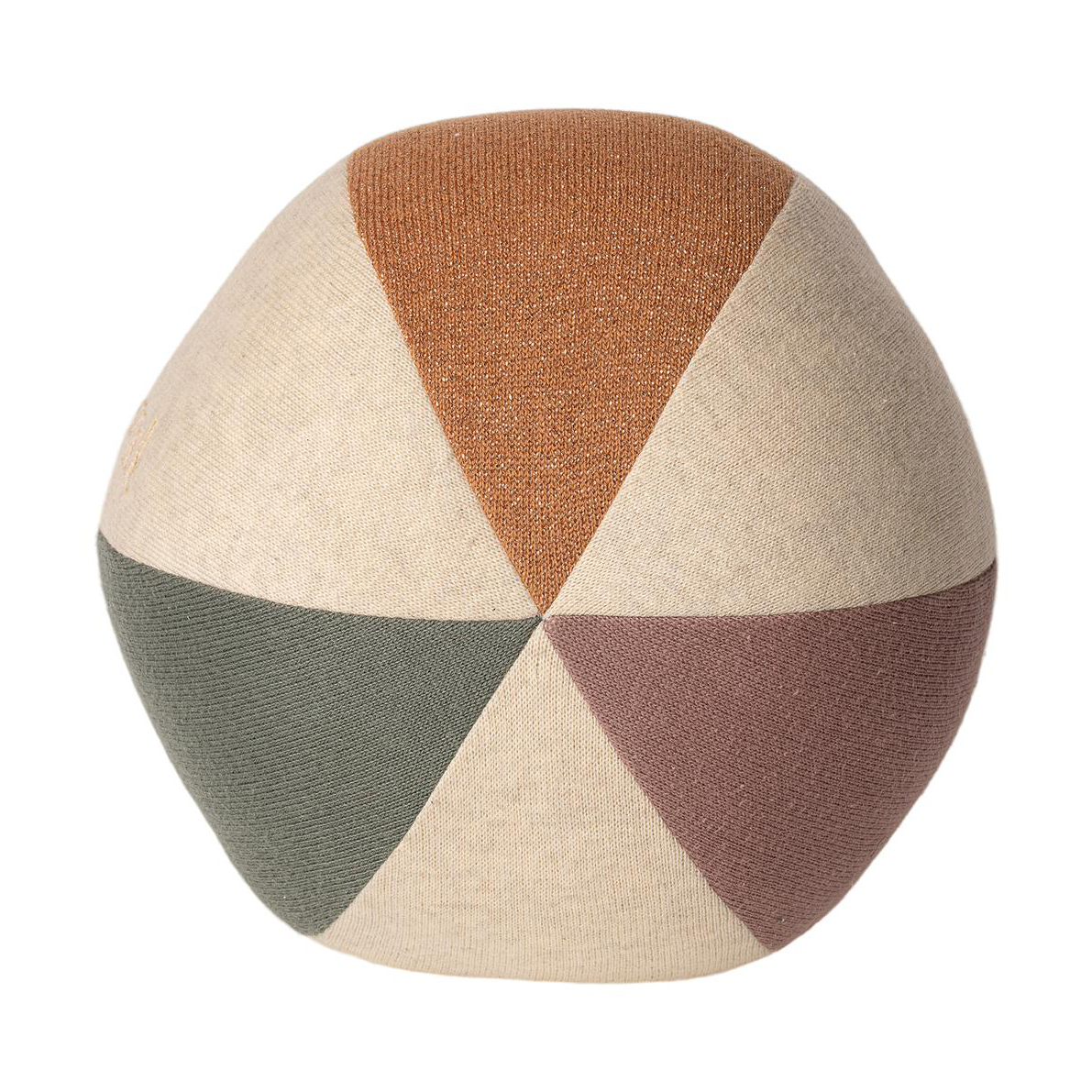 Maileg Stoffball, dusty green : coral : glitter von oben