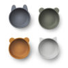 Liewood Iggy Schalen „Blue mix“, Silikon, 4er-Set