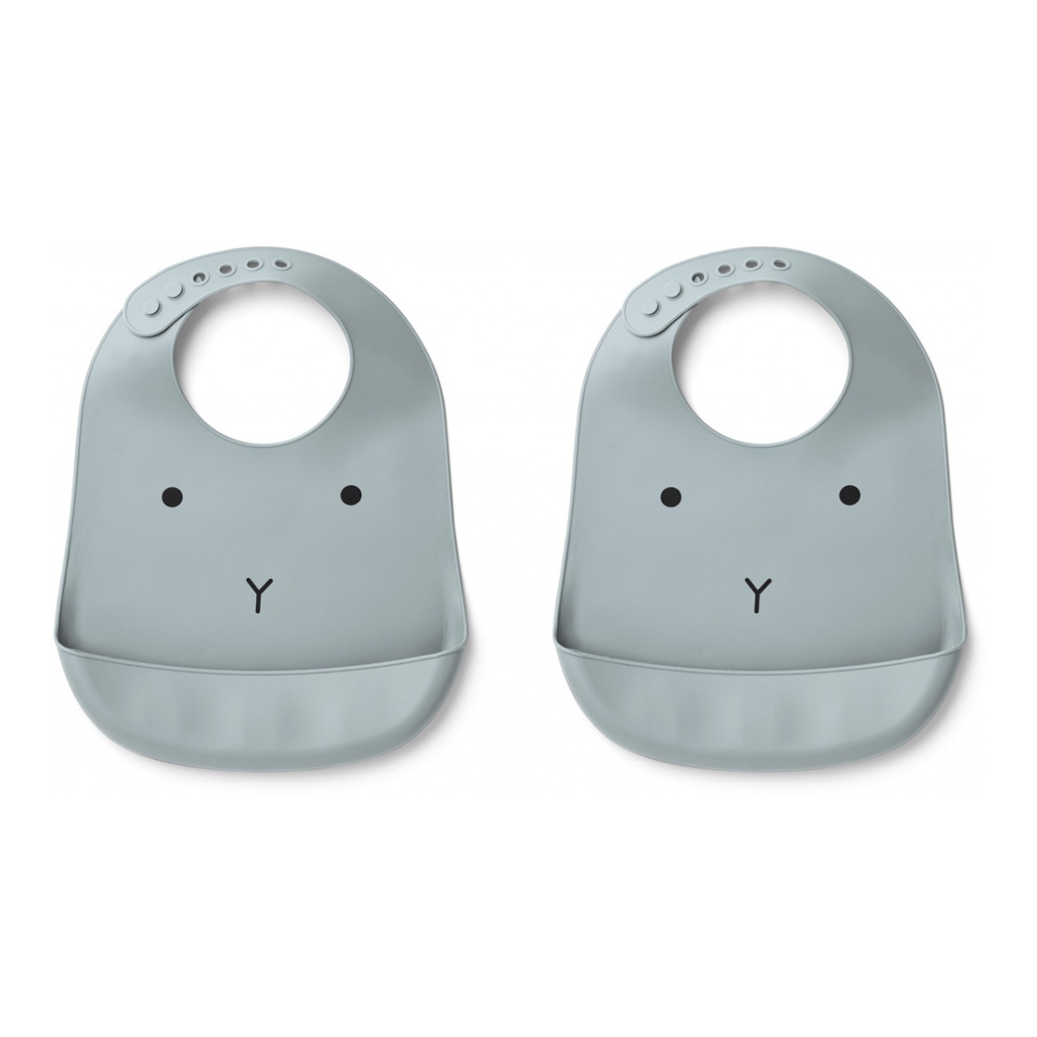 Liewood Tilda Silikon Lätzchen „Rabbit sea blue“, 2er Set