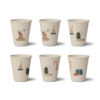 Liewood Gertrud Bambus-Becher „Holiday mix“, 6er-Set