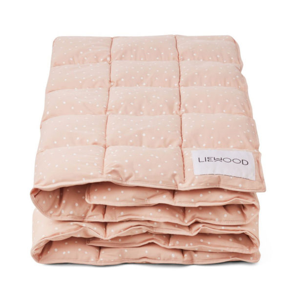 Liewood Jalle Juniorbettdecke „Confetti light rose“, Bio-Kapok, 100x140cm