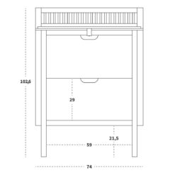 Sebra Wickelkommode mit Schubladen Maße 2