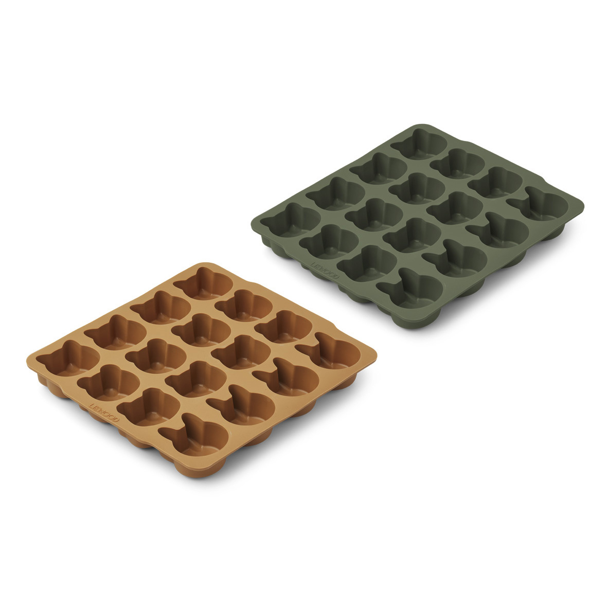 FLX Liewood Sonny Eiswürfelformen „hunter green : mustard mix“, 2er-Set