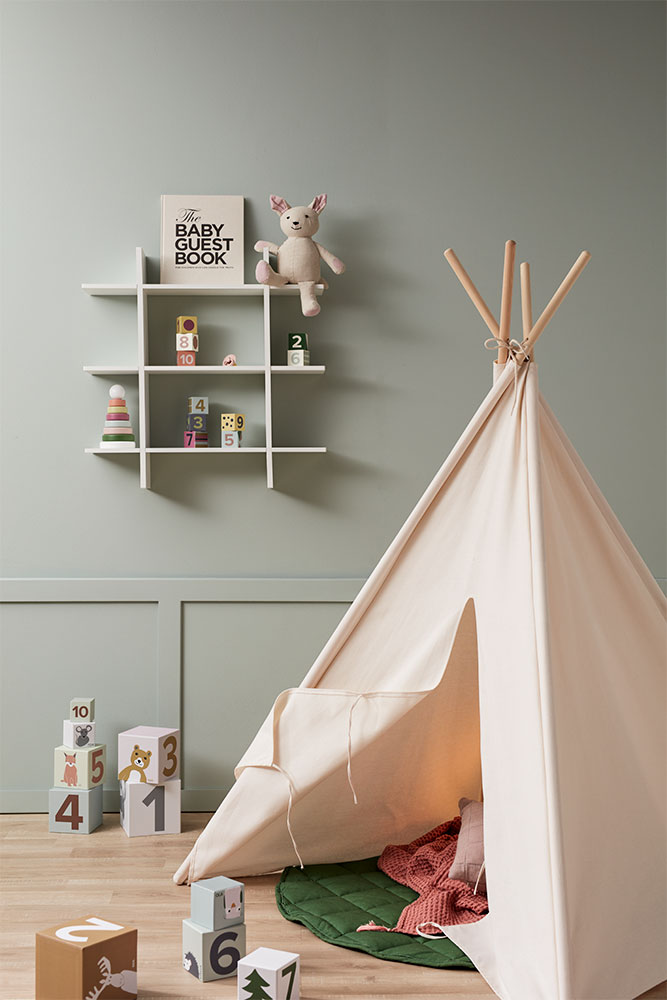 DELISTED Kids Concept Wandregal 3 Ebenen 70x70 cm weiß – Bild 2