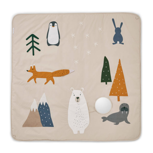Liewood Activity-Decke Glenn „Holiday mix“, Bio-Baumwolle, 120x120cm 01