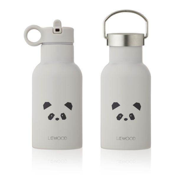 Liewood Anker Trinkflasche „Panda light grey“