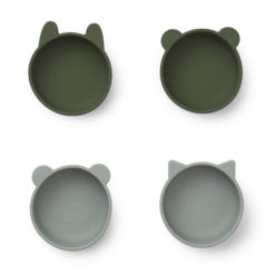 Liewood Iggy Schalen „Green mix“, Silikon, 4er-Set