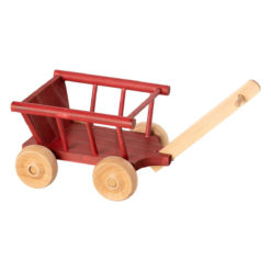 Maileg Bollerwagen aus Holz, dusty red, H5cm
