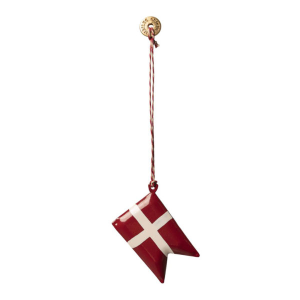 Maileg Weihnachtsbaumschmuck „Dänische Fahne aus Metall“ 4,5cm