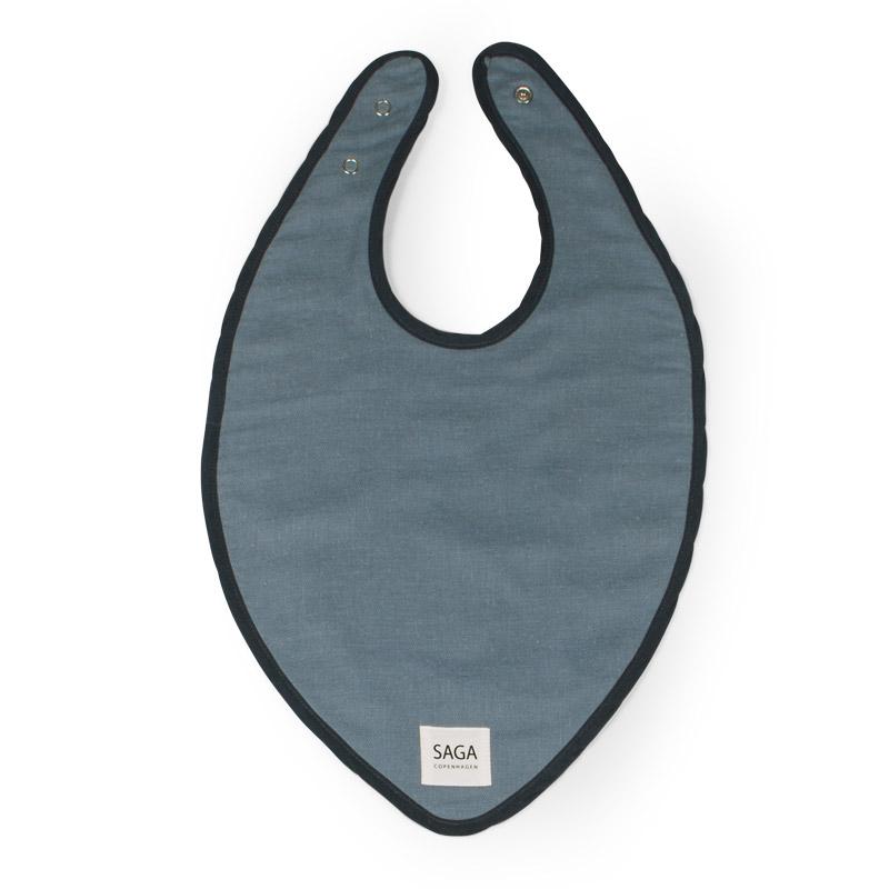 Saga Copenhagen Musselin-Lätzchen Una „Moonlight Blue“