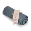 Saga Copenhagen Musselintuch Vidar, Moonlight Blue, Mulltuch in Bio-Baumwolle, 70 x 70 cm