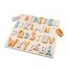 Sebra ABC-Puzzle aus Holz „Cotton Candy Pink“