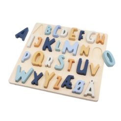 Sebra ABC-Puzzle aus Holz „Denim Blue“