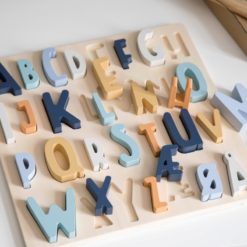 Sebra ABC-Puzzle aus Holz „Denim Blue“ Mood
