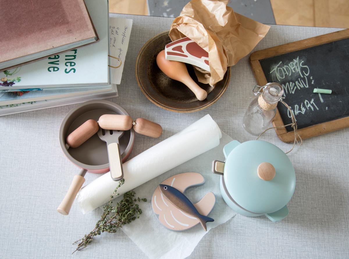 Sebra Food, Fleisch und Fisch aus Holz, 6er-Set Mood