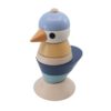 Sebra Stapelvogel aus Holz „Denim Blue“